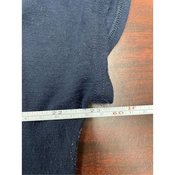 W5 Navy Short Sleeve Floral Blouse Size X-Large - Picture 8 of 8